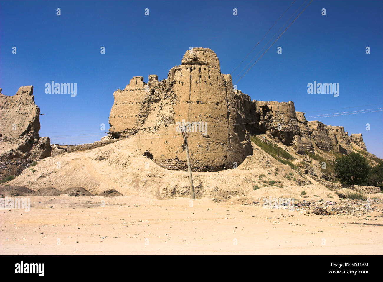 Afghanistan, Ghazni, antiche mura di Cittadella Foto Stock