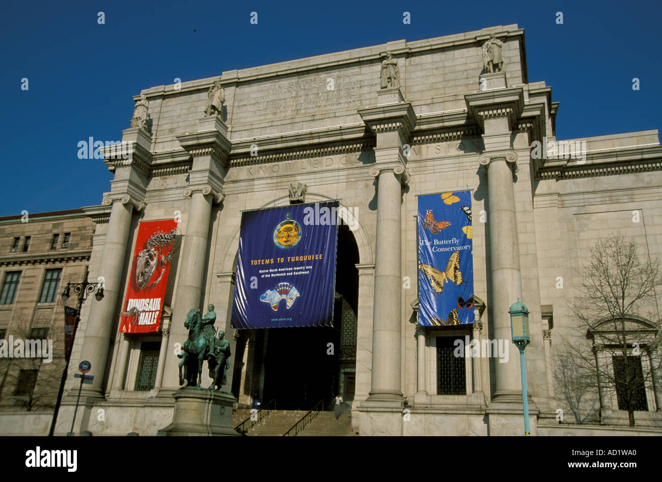 Il Museo Americano di Storia Naturale Manhattan New York City New York STATI UNITI D'AMERICA Foto Stock