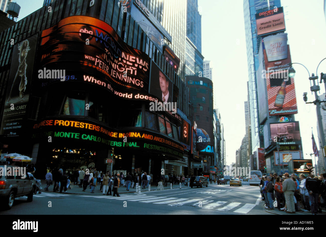 Times Square Studios home di Good Morning America centro cittadino di New York City Manhattan New York STATI UNITI D'AMERICA Foto Stock