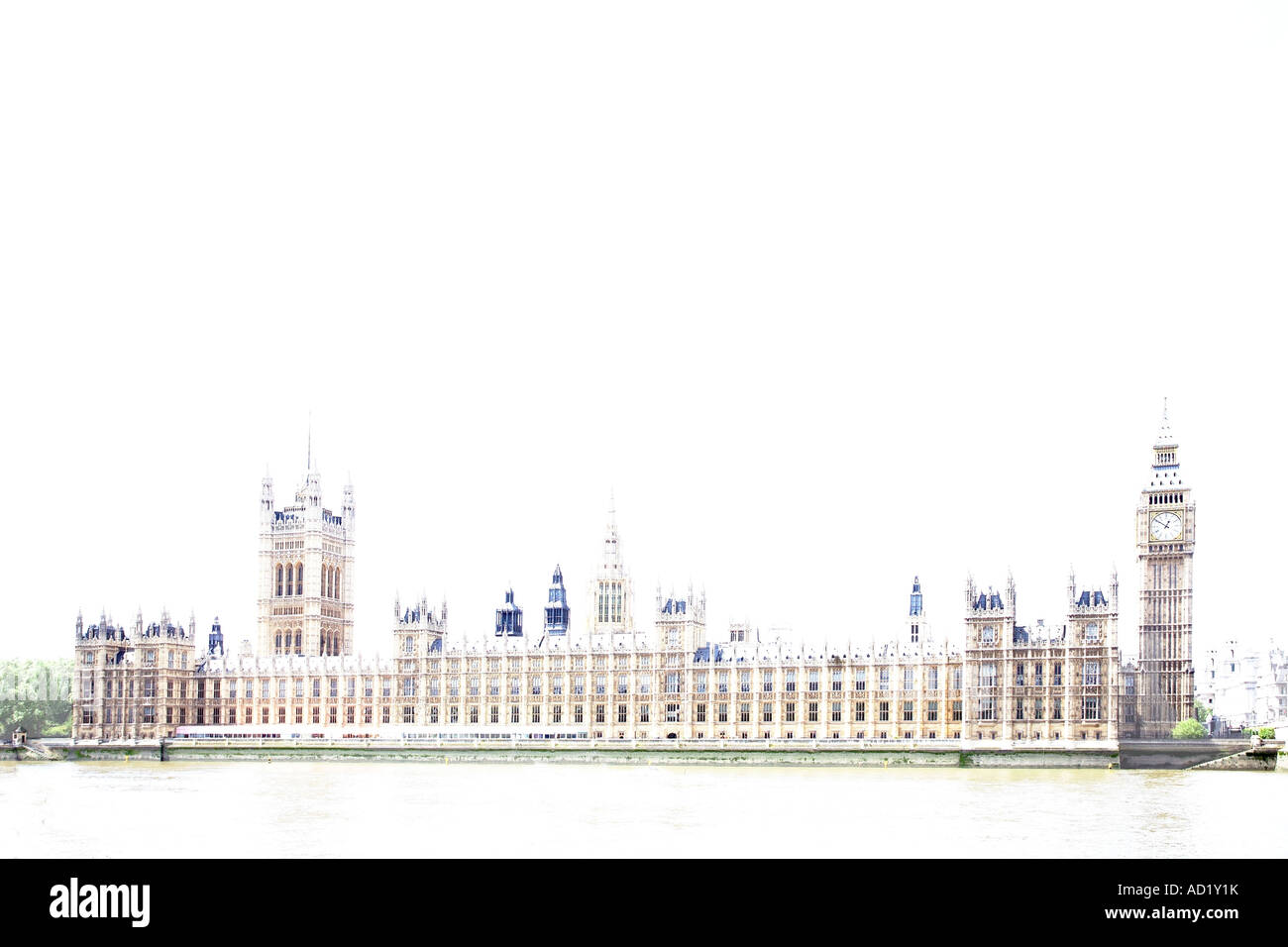 Le case del Parlamento in sovraesposizione stilizzate. Westminster, Londra, Inghilterra, Regno Unito Foto Stock