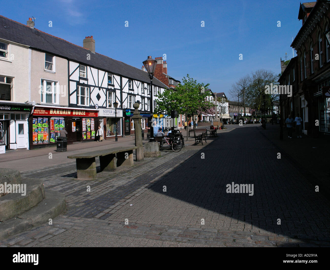 La piazza del mercato Poulton le Fylde Foto Stock