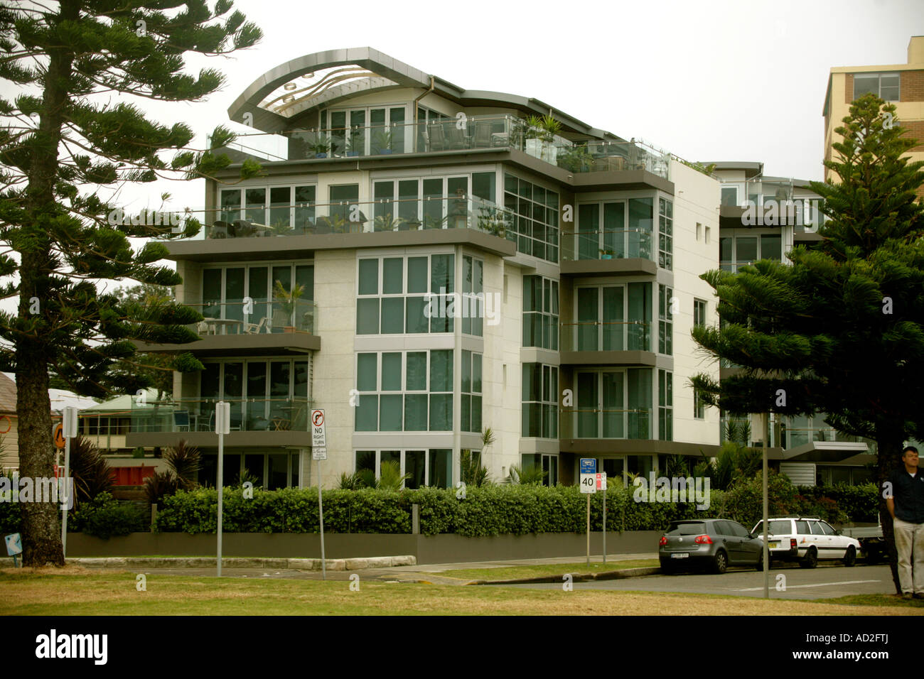 Architetto moderno progettato Australian Beach-front appartamento edificio a Queenscliff Manly Sydney Australia Foto Stock