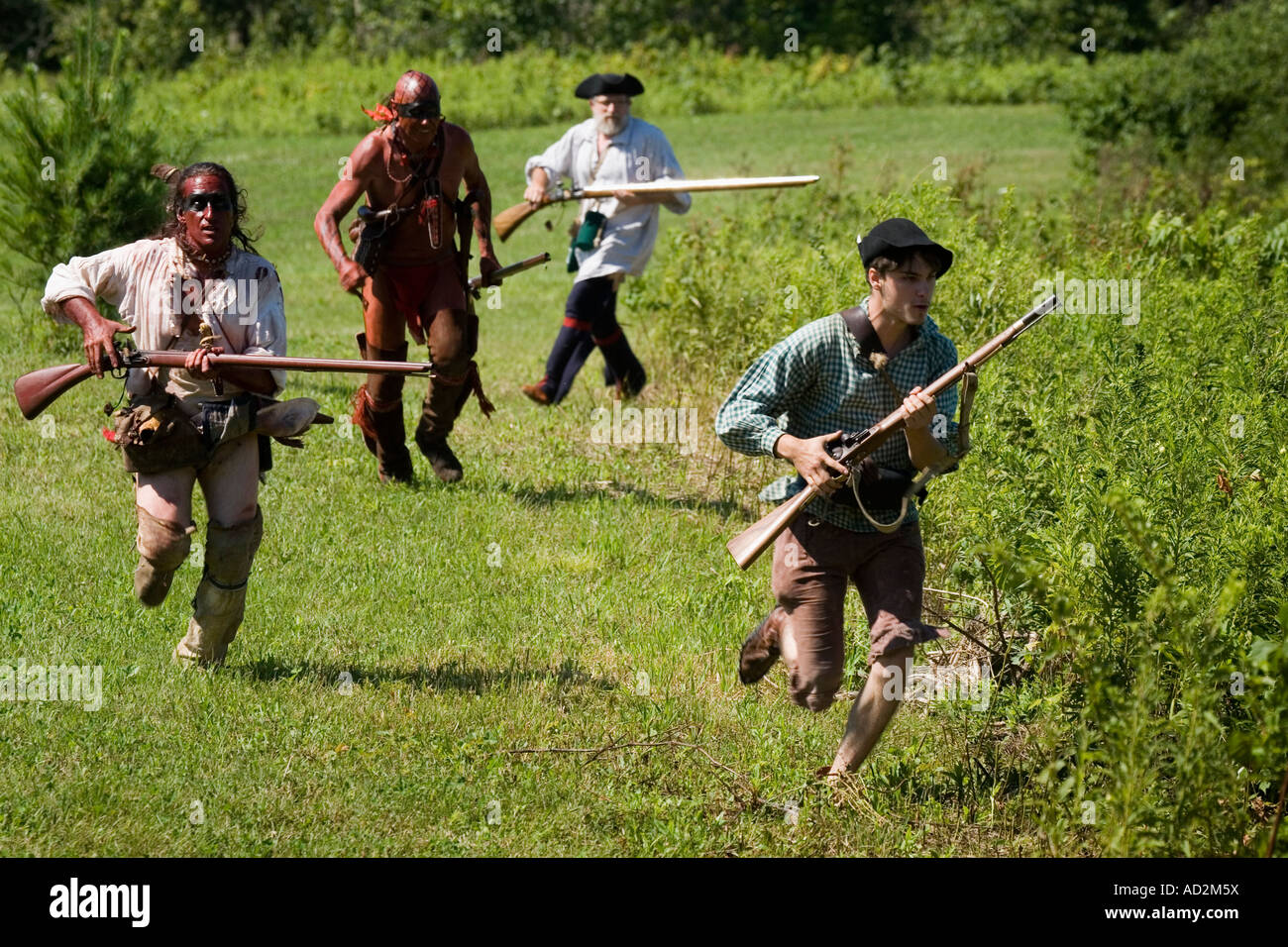 Guerra rivoluzionaria rievocazione storica battaglia Fort Plain New York Montgomery County Foto Stock