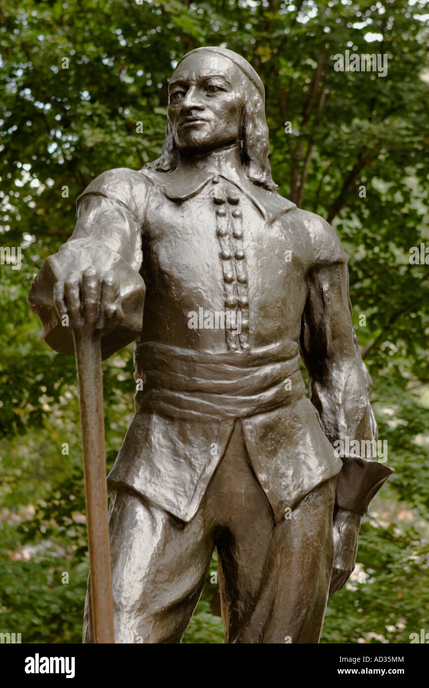 Statua in bronzo Peter Stuyvesant Square di New York City Foto Stock