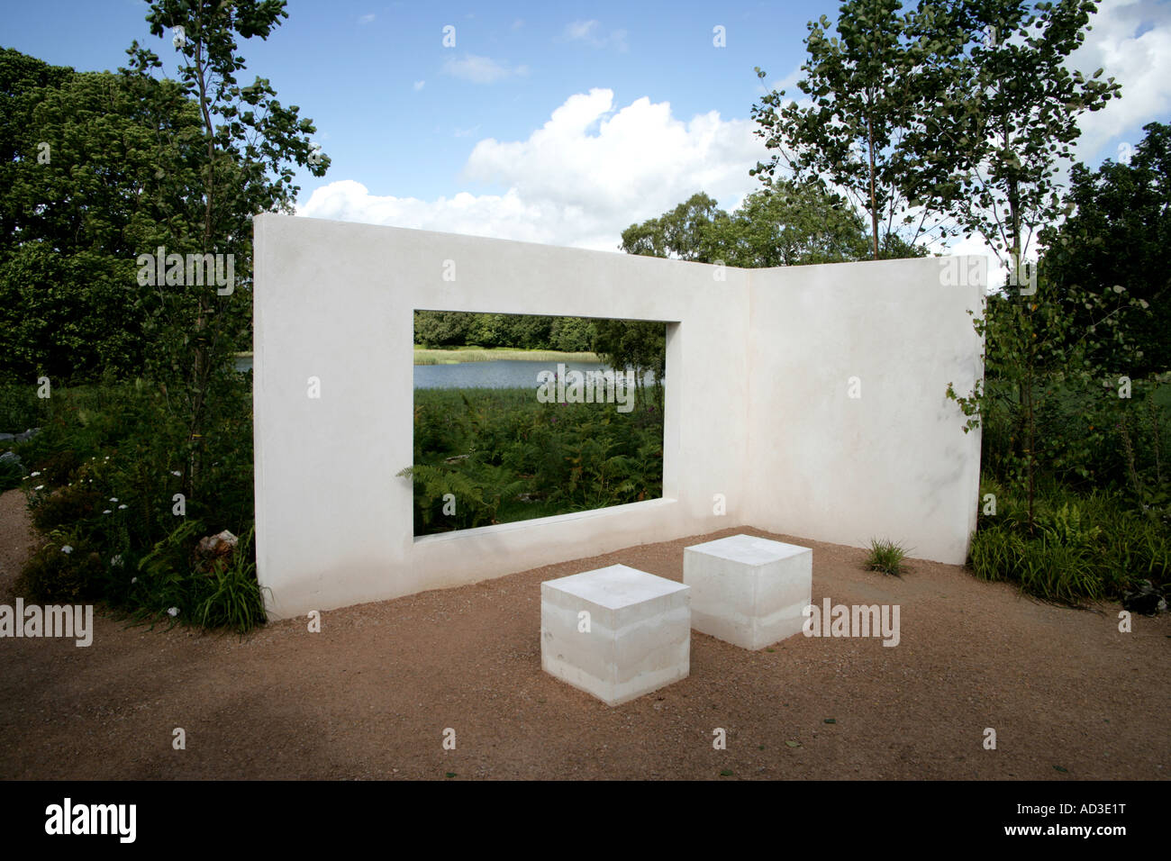 Home Abhaile giardino dal paesaggio irlandese designer Gerard Mullen International Garden Festival Emo Court contea di Laois Irlanda Foto Stock