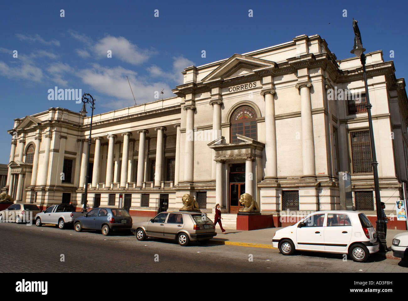 Lo stile neoclassico del XIX secolo Post Office o Correos edificio nel porto di Veracruz, Messico Foto Stock