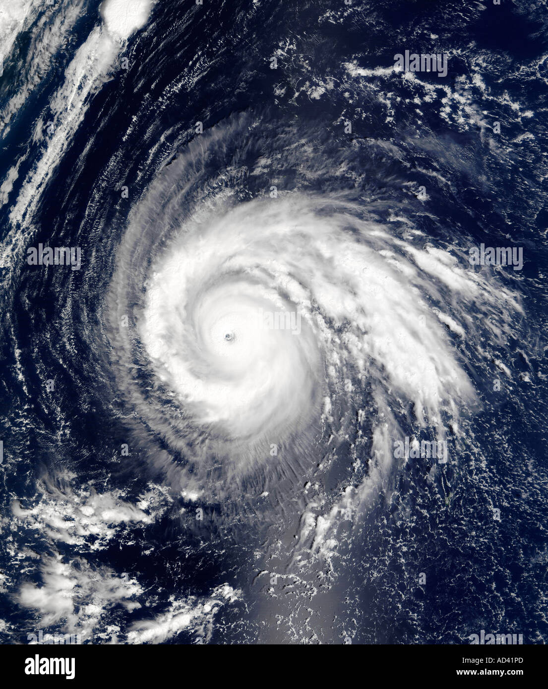 Typhoon Higos, immagine satellitare Foto Stock