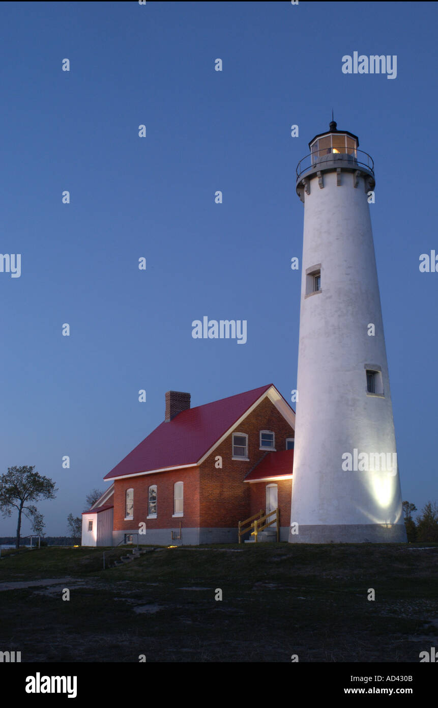 Tawas Point Lighthouse in East Tawas Michigan Foto Stock