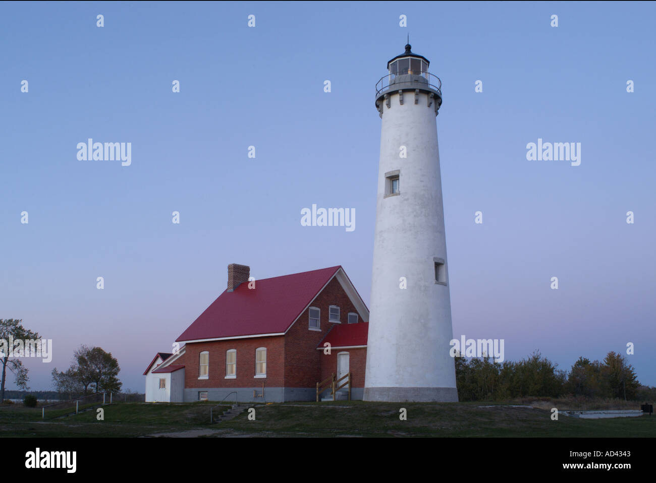 Tawas Point Lighthouse in East Tawas Michigan Foto Stock