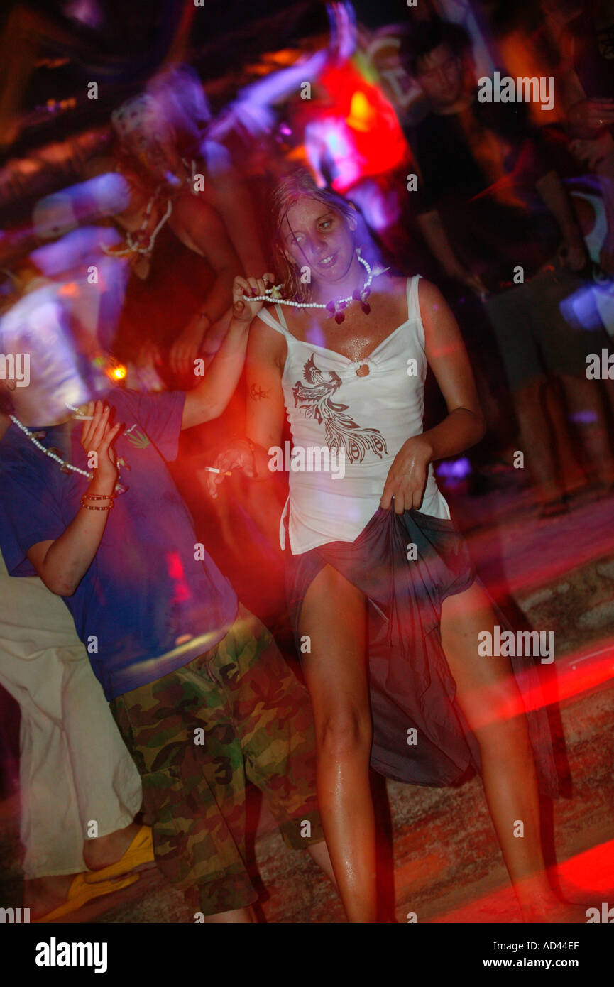 Full Moon Party di Koh Phangan Thailandia Foto Stock