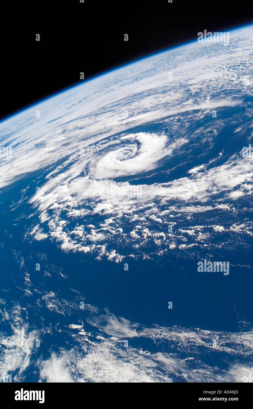 Marzo 10, 2002 - una ben definita ciclone tropicale che si affaccia su un southwestward vista sul Mare di Tasman. Foto Stock