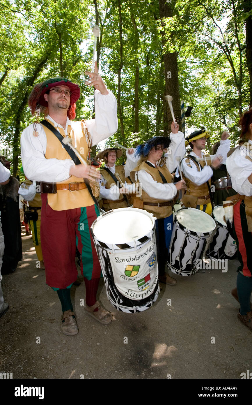 Tornei medievali in Kaltenberg, Baviera, Germania Foto Stock