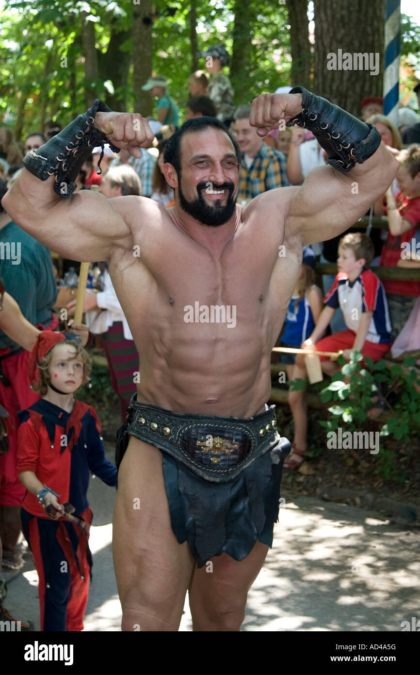 Tornei medievali in Kaltenberg, Baviera, Germania Foto Stock