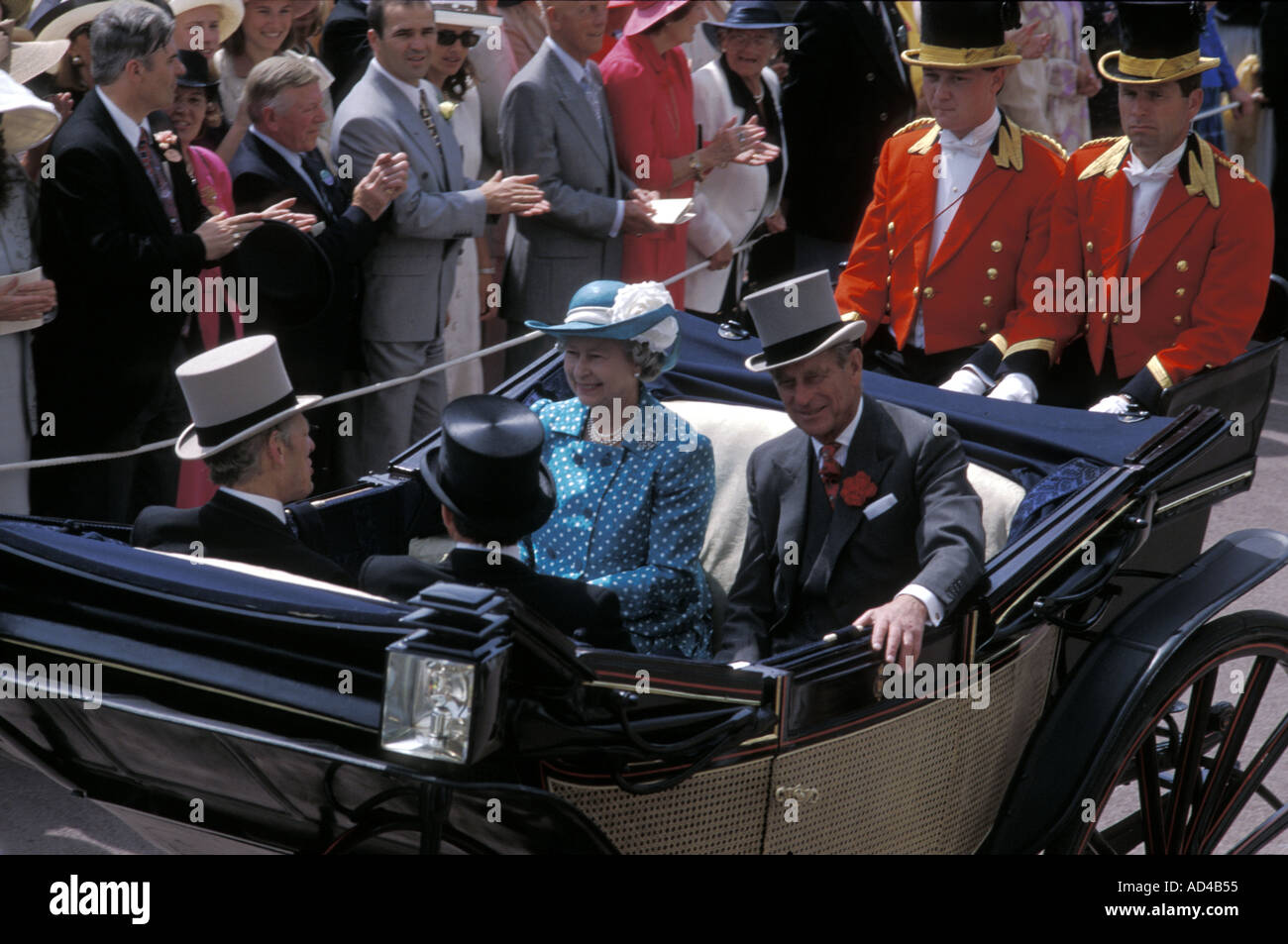 Regno Unito della Regina e del Principe Filippo , ROYAL ASCOT GARE Foto Stock