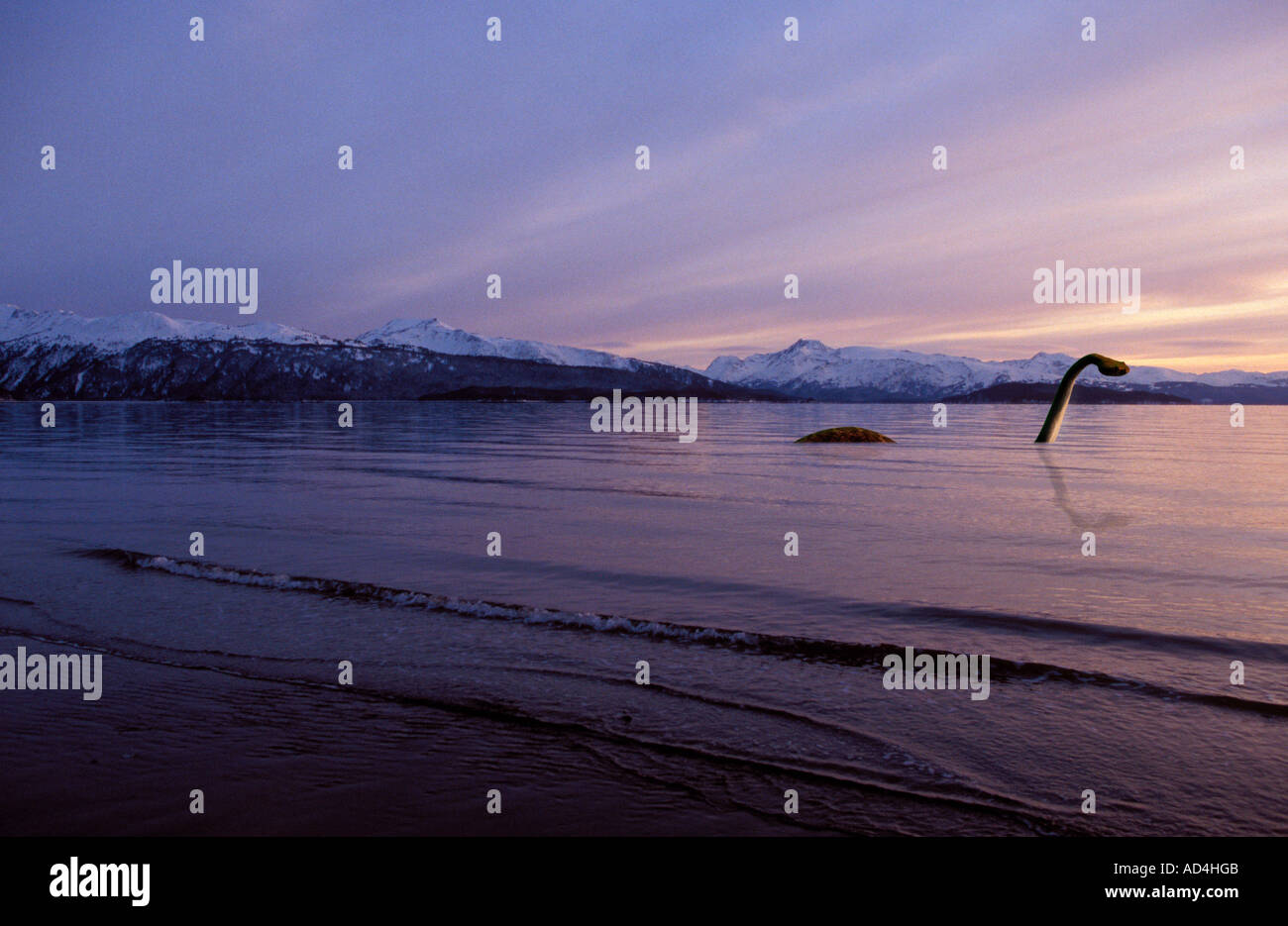 Mostro del lago. Foto Stock