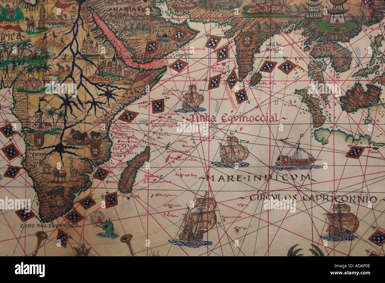 Mappa vecchia Foto Stock