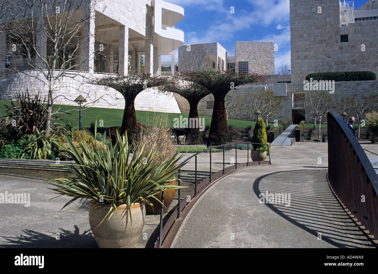 Getty Museum Robert Irwin alberi di Los Angeles in California Foto Stock