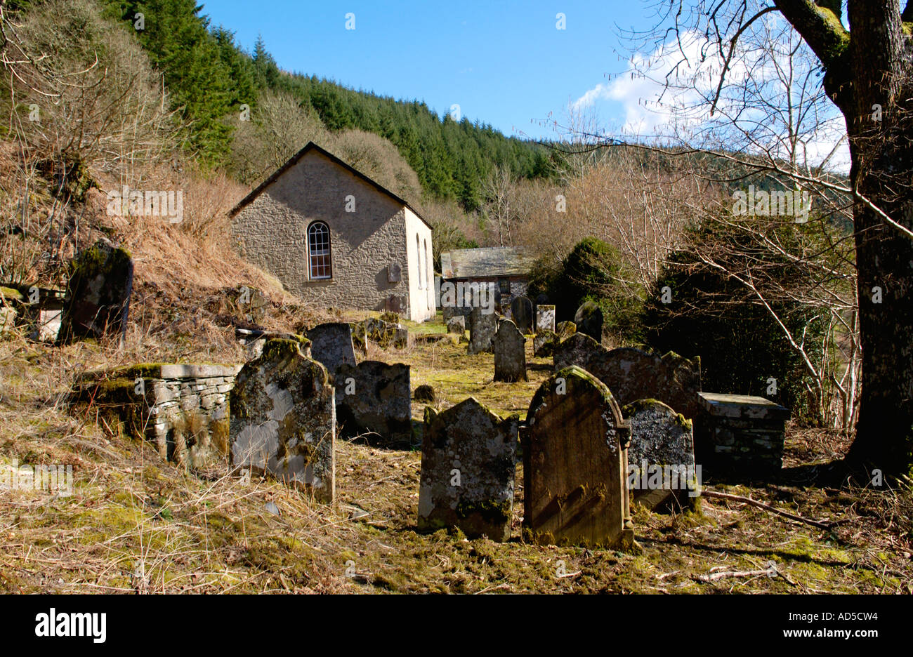 Cappella Pantycelyn tra Beulah e Abergwesyn Powys Mid Wales UK costruito 1774 ricostruito 1832 e 1890 Foto Stock