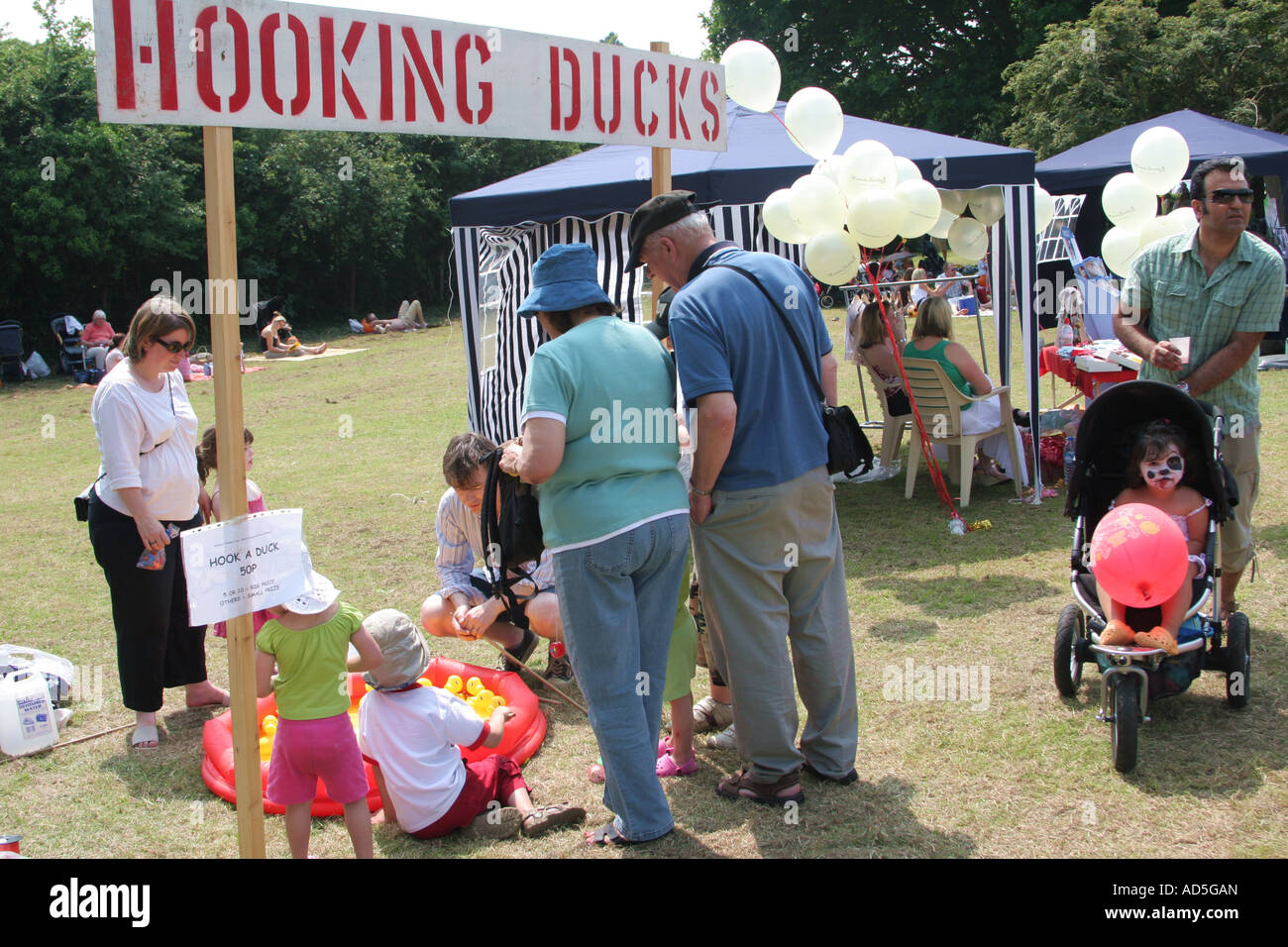 Estate fayre nel Surrey, Regno Unito Foto Stock