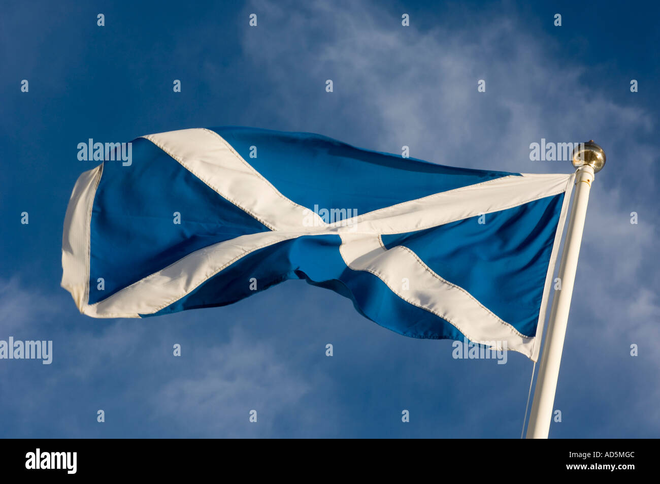 Bandiera scozzese battenti Foto Stock
