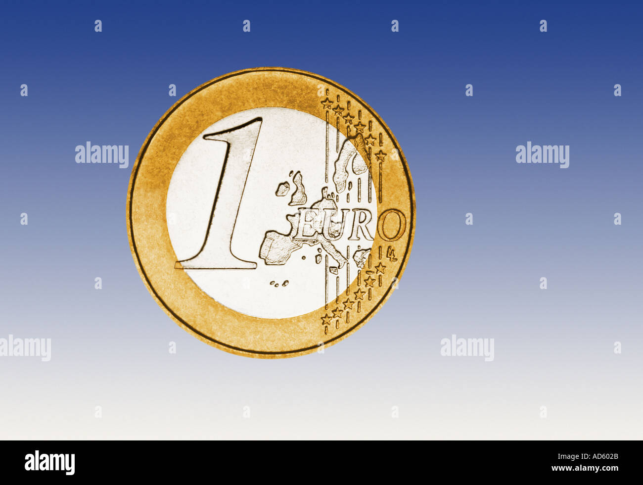 Una moneta Euro moneta europea Foto Stock
