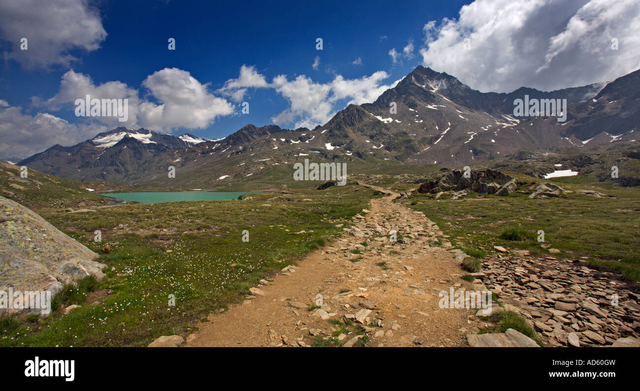 Tre Signori al Passo Gavia, Alpi, Italia Foto Stock
