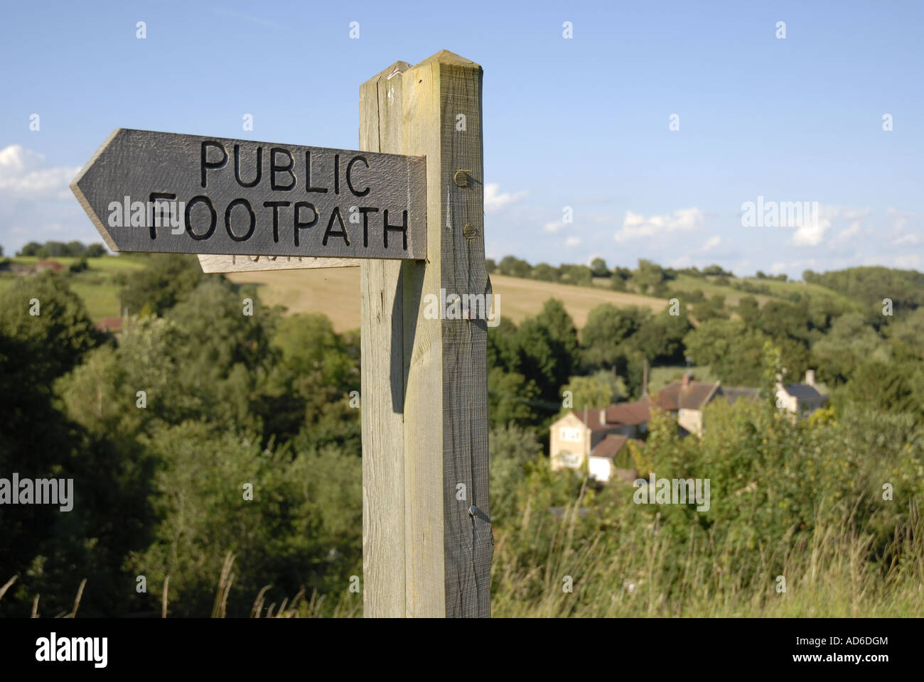 Sentiero pubblico segno Foto Stock