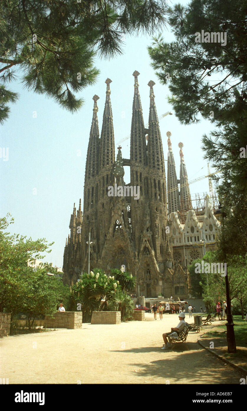 La Sagrada Familia a Barcellona Spagna O Stephenson Foto Stock