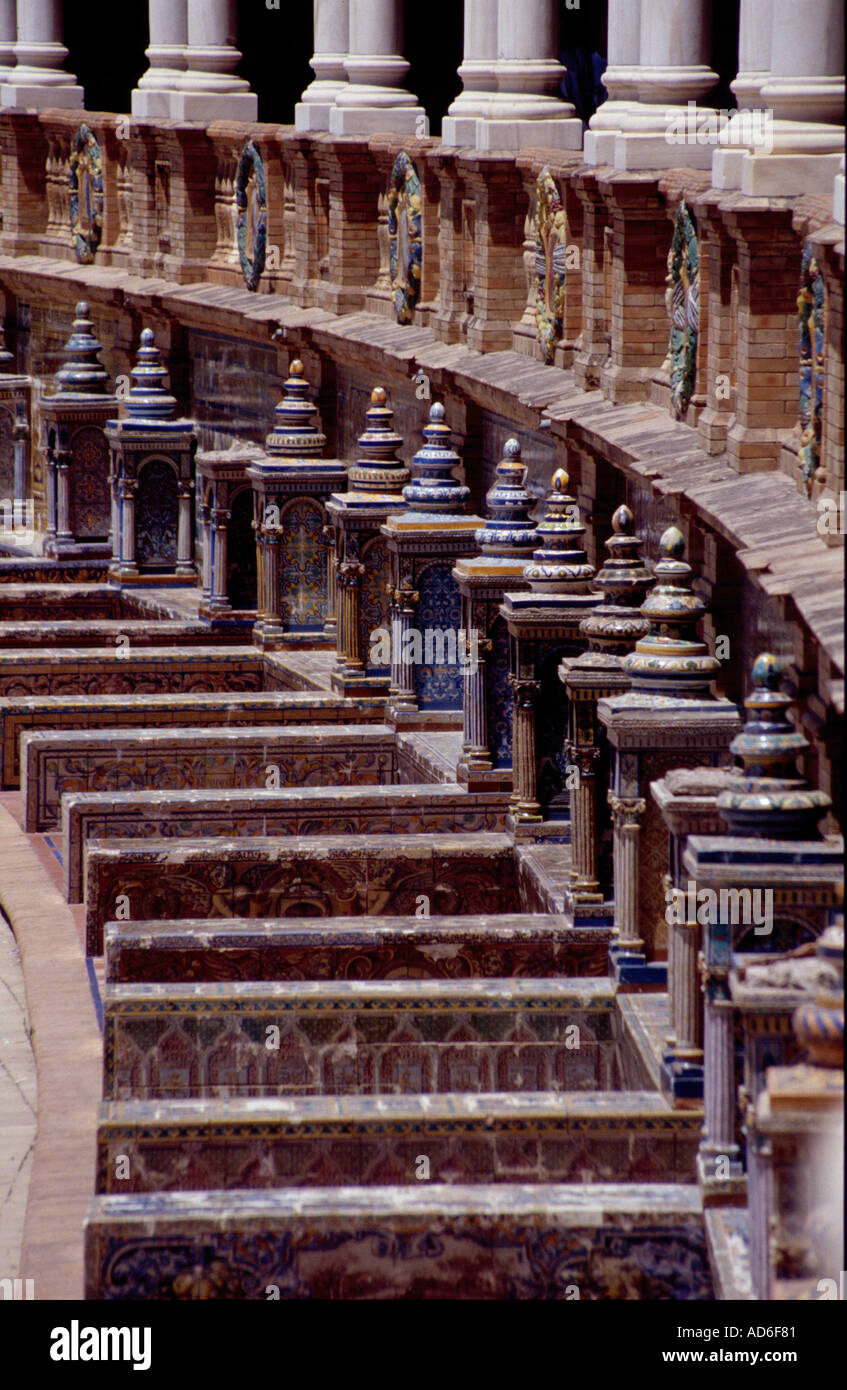 Capitania generale Plaza de Espana a Siviglia Andalusia Spagna Foto Stock