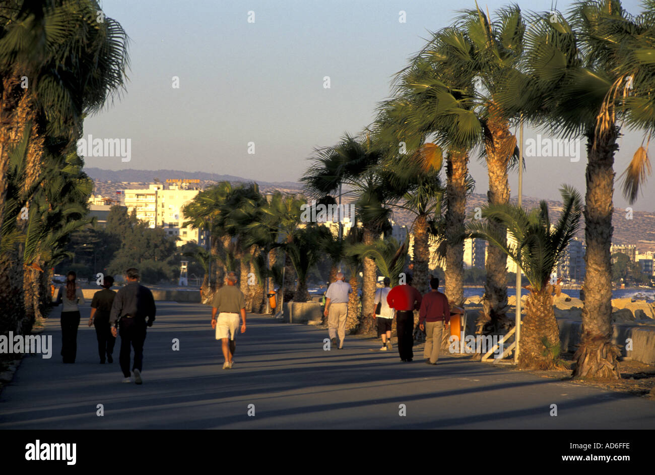 Cipro città di Paphos lungomare. Foto Stock