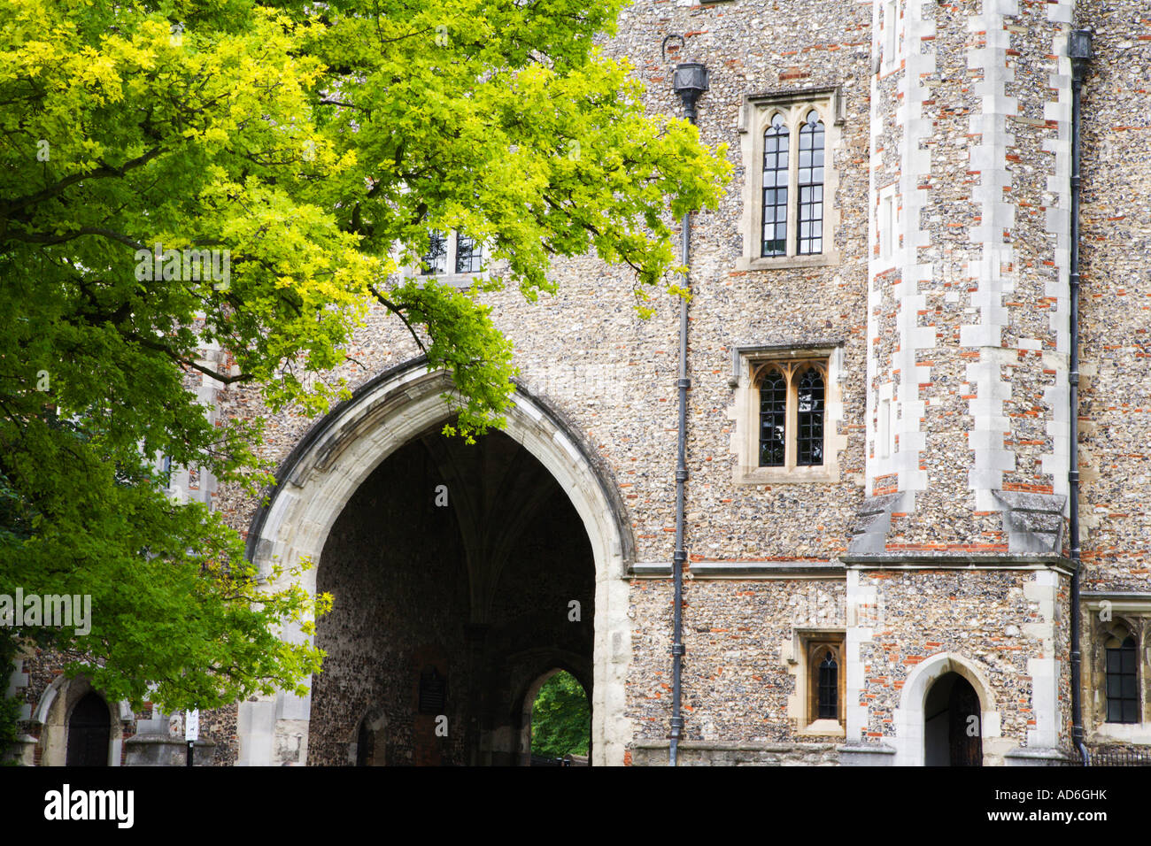 La grande porta del monastero di St Albans Hertfordshire Inghilterra Foto Stock