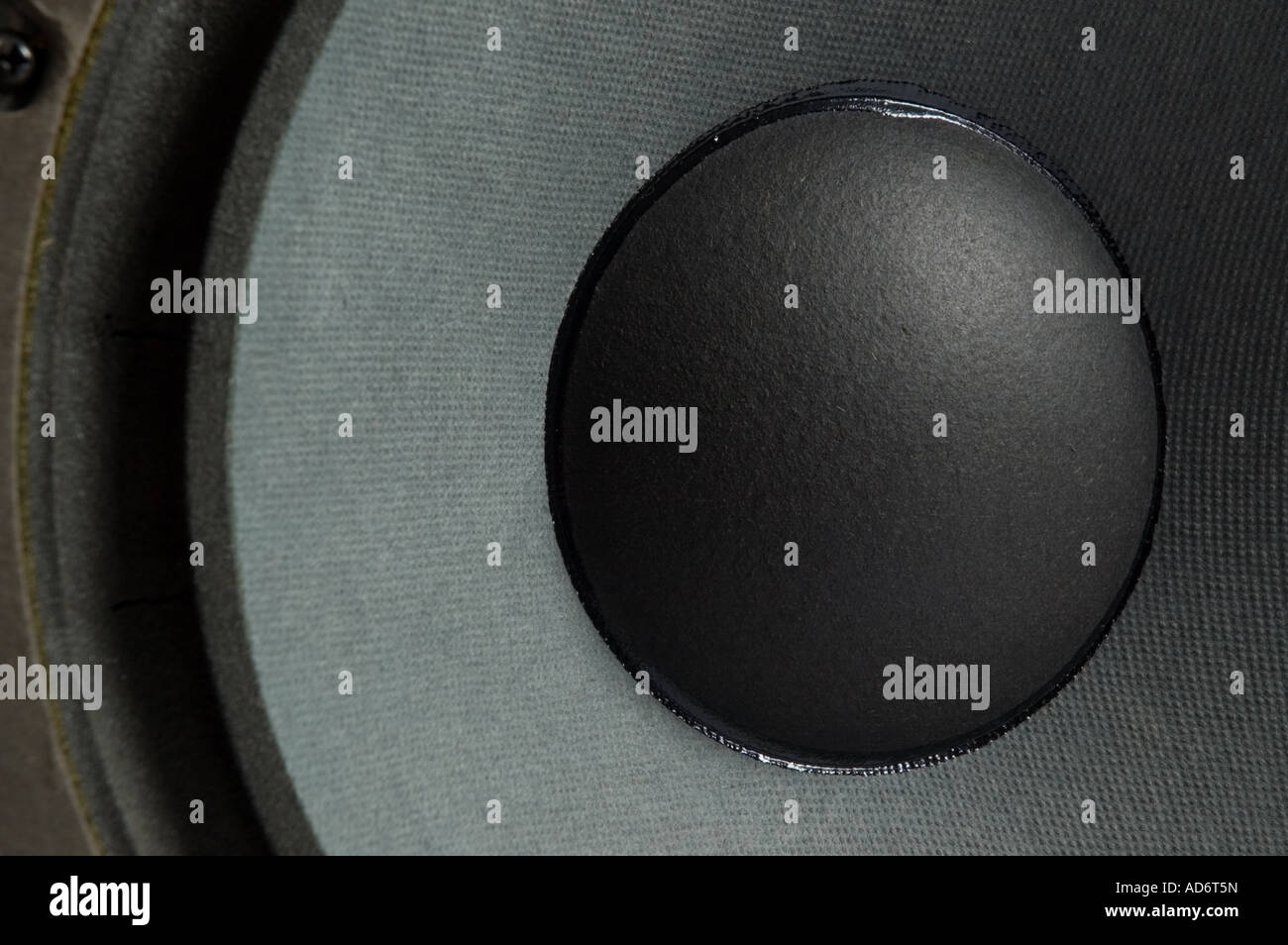 Dettaglio di stereo altoparlante woofer Foto Stock