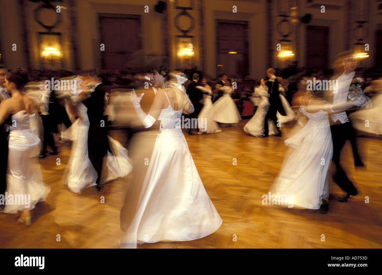 Austria Vienna avvocati sfera nella Hofburg waltzing Foto Stock