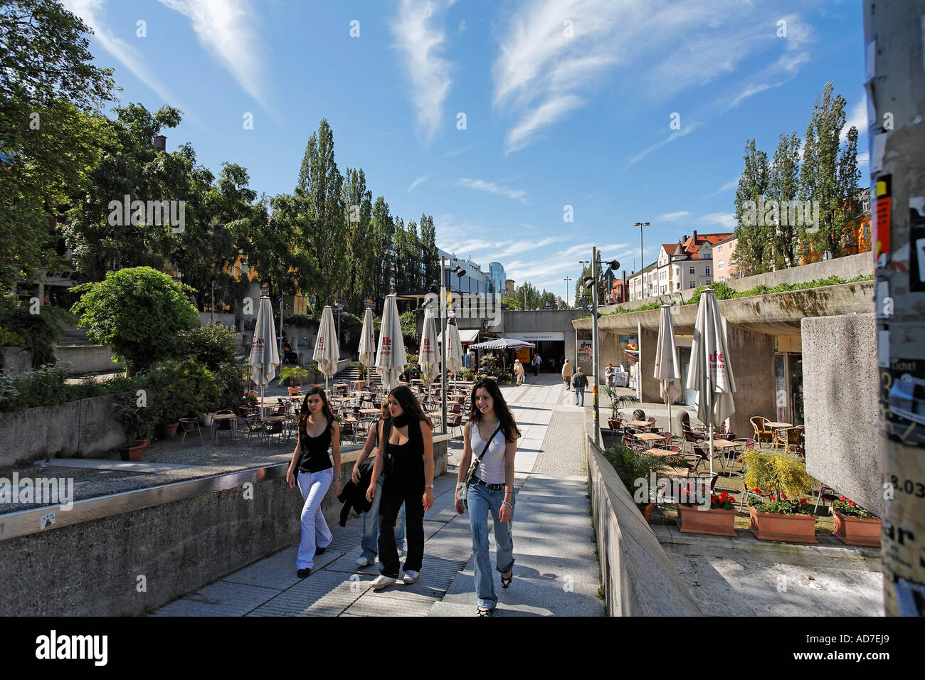 Monaco di Baviera Münchner Freiheit Schwabing Baviera Germania Foto Stock