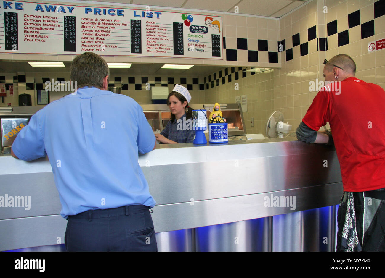 Pesce inglese e Chip Shop Foto Stock