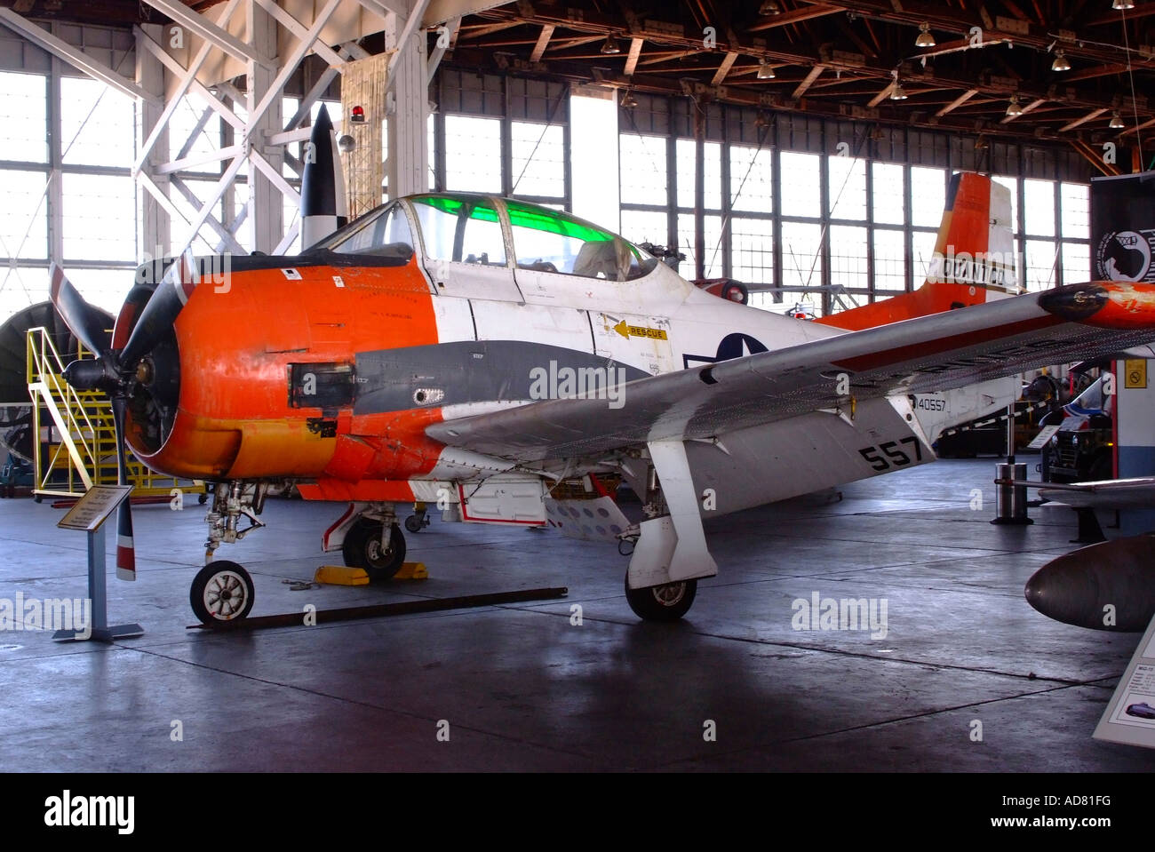 T-28C Trojan aerei da addestramento del Navy US a Wildwood Aviation Museum Cape May New Jersey Stati Uniti d'America Foto Stock