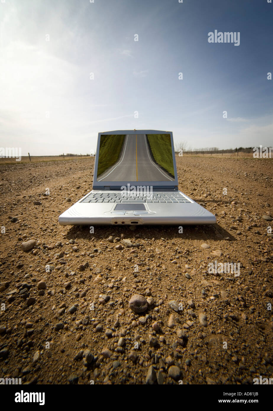 Lap Top dare indicazioni Foto Stock