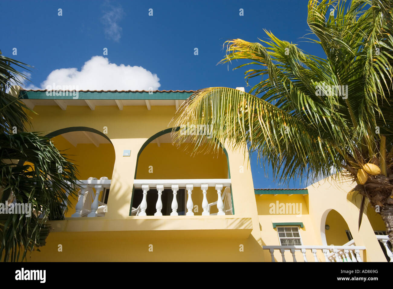 Edificio a Buddy Dive Resort, Bonaire, Netherland Antillies Foto Stock