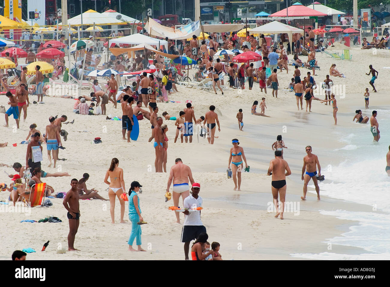 Spiaggia di Copacabana a Rio de Janeiro in Brasile Foto Stock