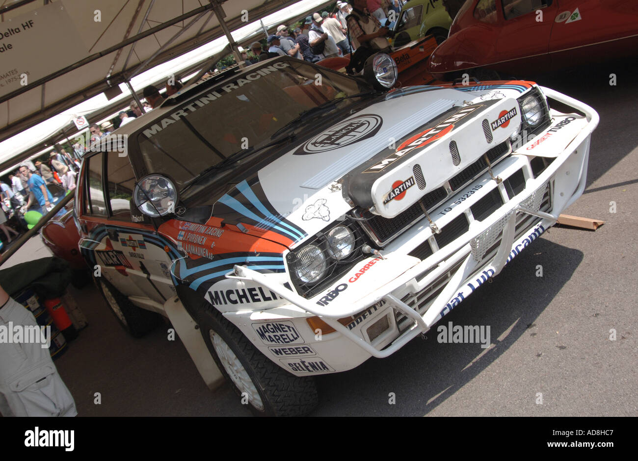 1980 Ari Vattenan Lanci Delta HF desert rally car a Goodwood Festival della velocità 2005 Foto Stock