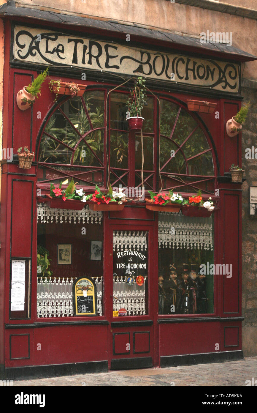 Ingresso anteriore per il pranzo stabilimento a Lione Francia Foto Stock