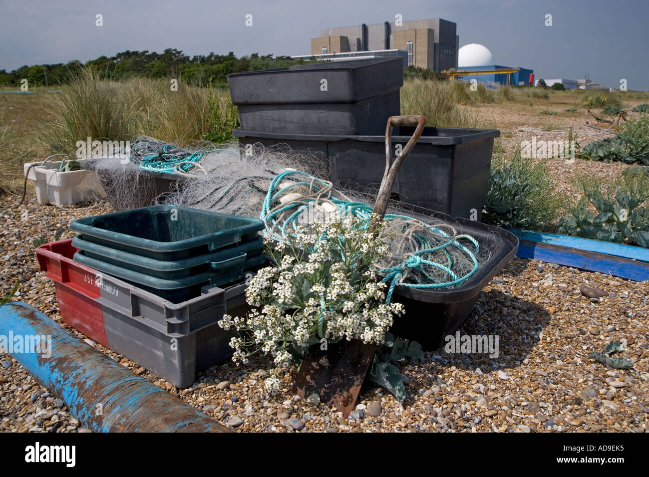 Sizewell Power Station & Beach Suffolk REGNO UNITO Giugno Foto Stock
