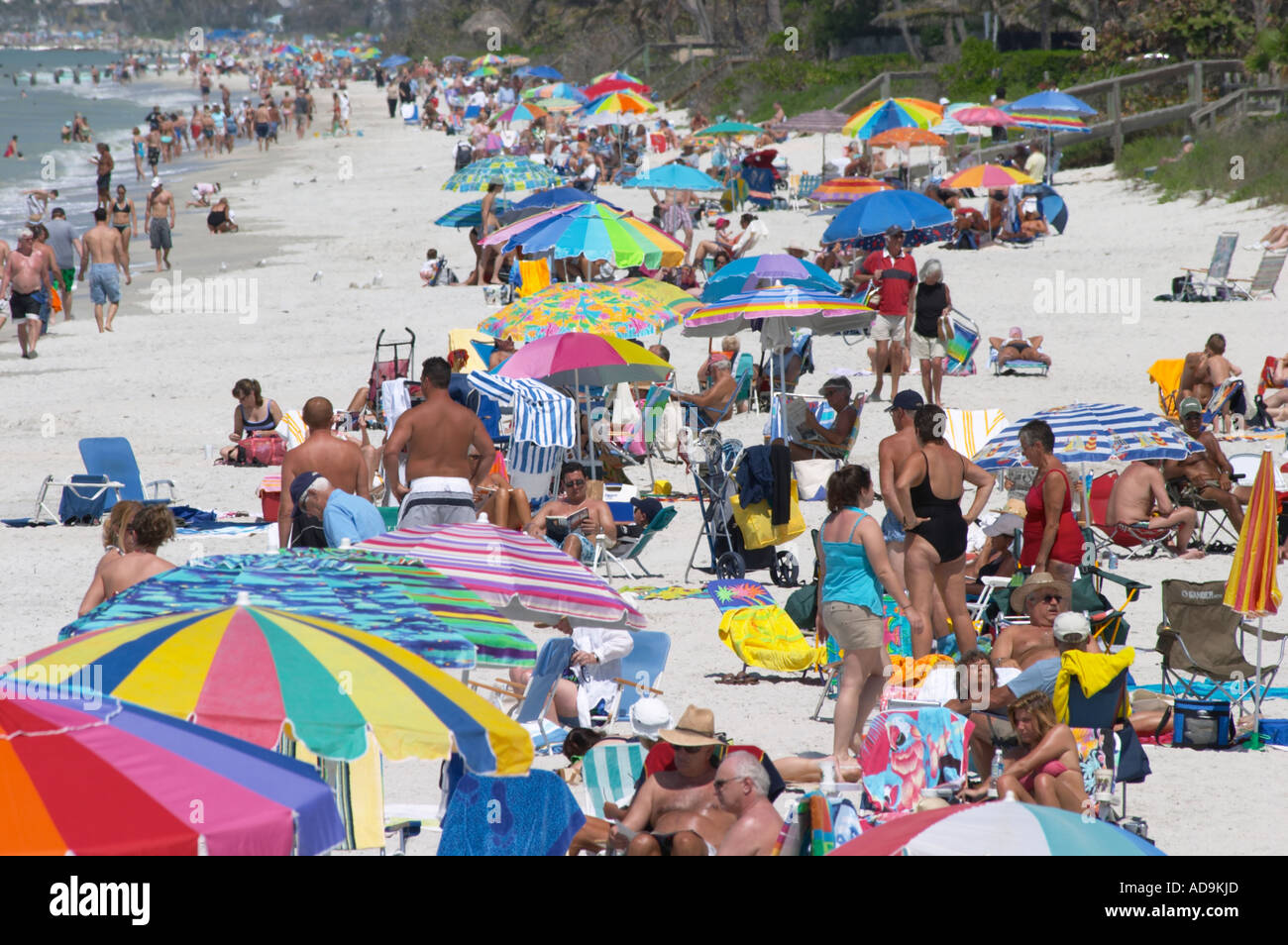 Naples Beach sul Golfo del Messico in Southwest Florida Foto Stock