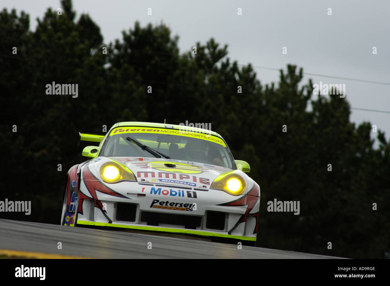 La Petersen White Lightning Racing Porsche 911 GT3 RSR presso la American Le Mans Mid-Ohio 2006 Foto Stock