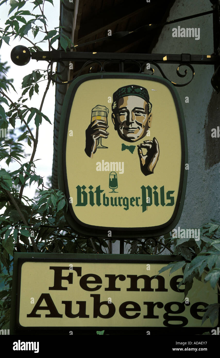 Ferme Auberge bitburger pils Foto Stock