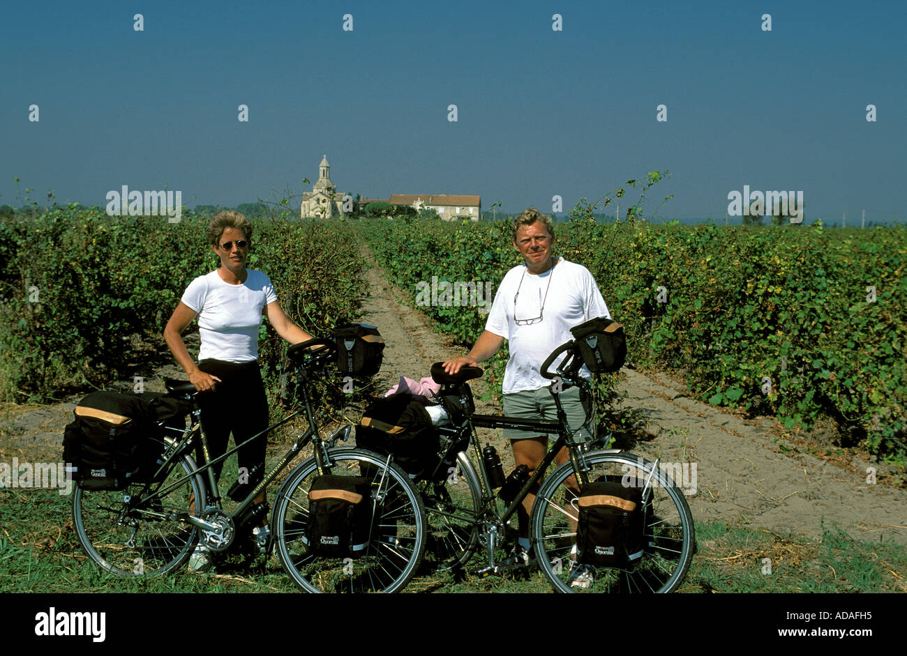 Camarque turisti in bicicletta Foto Stock