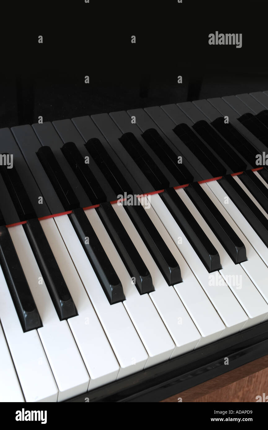Tastiera di pianoforte dettaglio Foto Stock