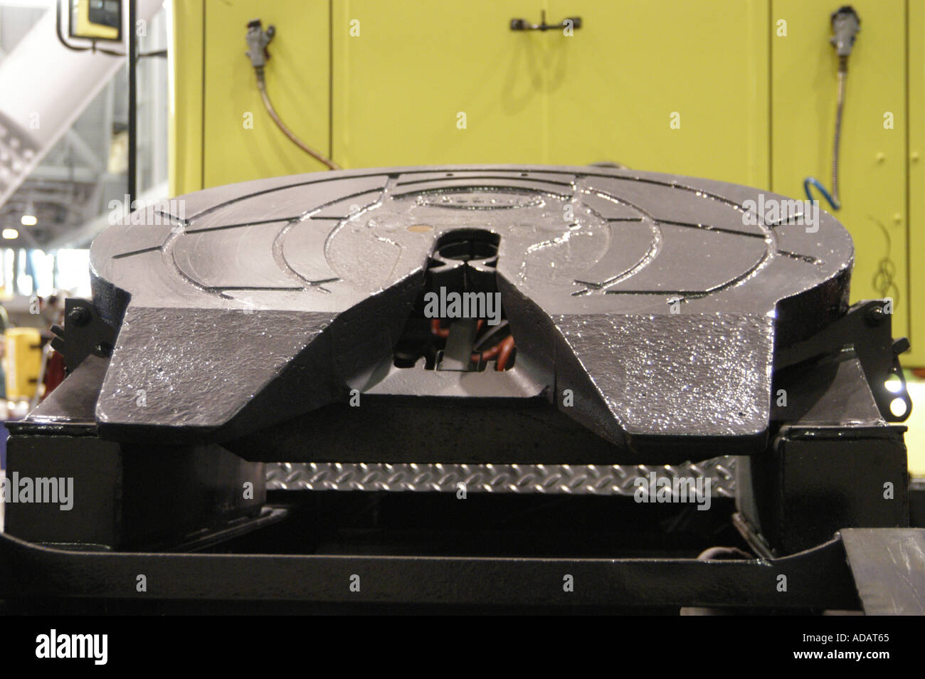 Primo piano della semi carrello ralla Foto Stock