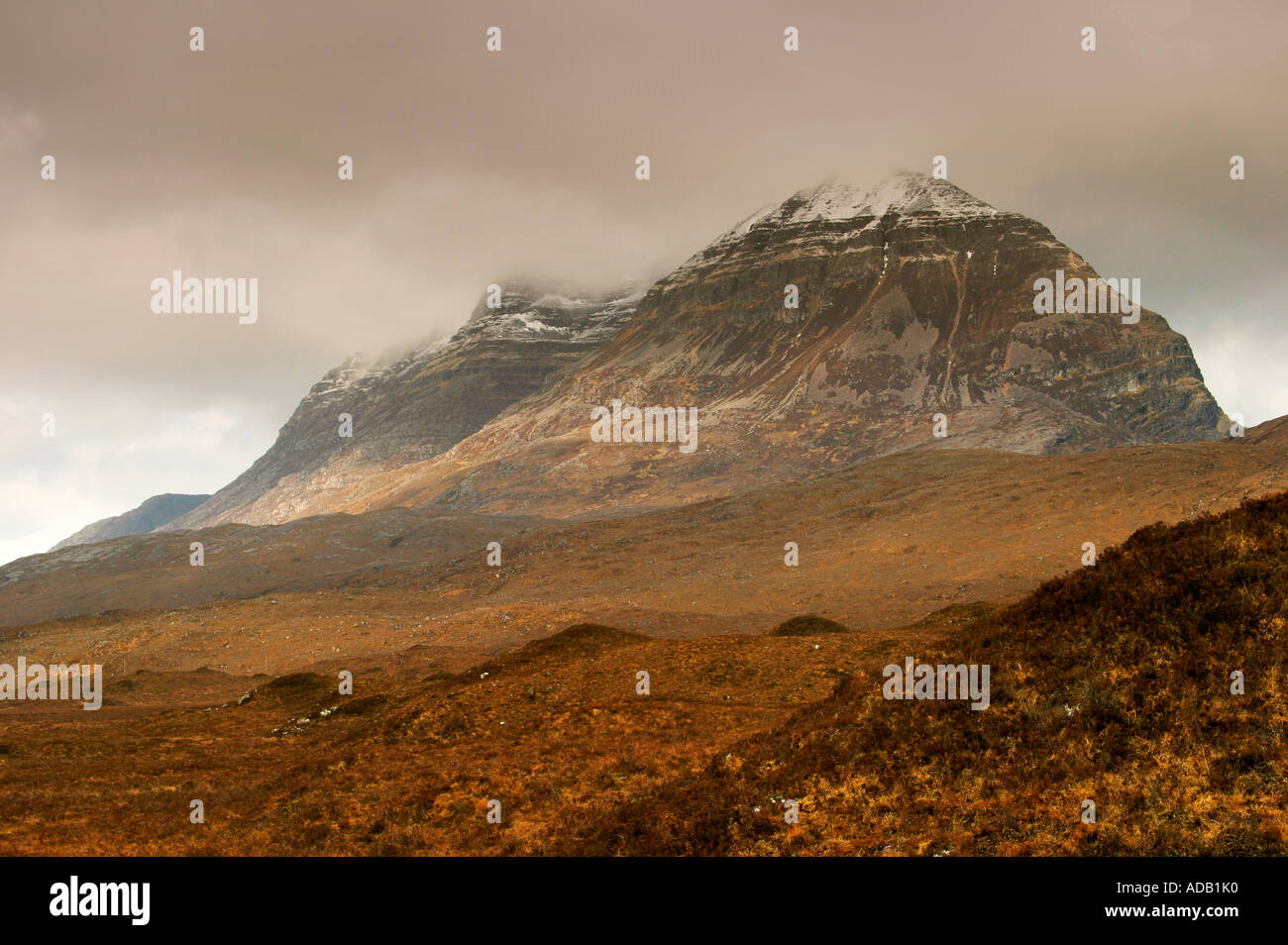 Liathach, Glenn Torridon, Wester Ross, Highlands della Scozia Foto Stock