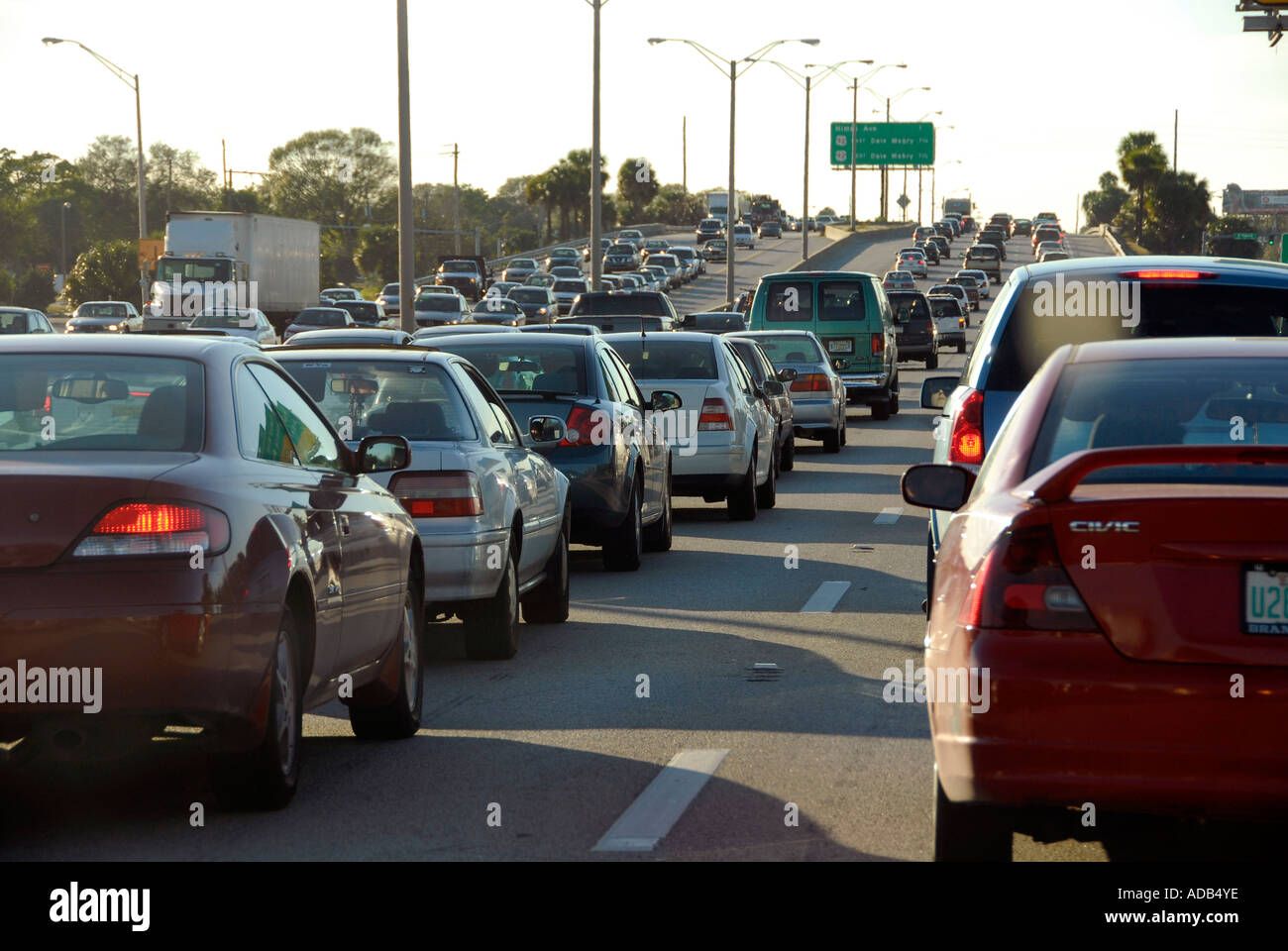 Ora di punta il traffico Tampa Florida FL Foto Stock